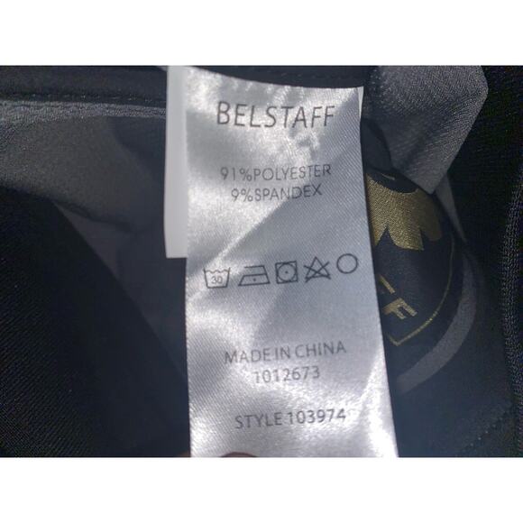 BELSTAFF England Luxury Rotor Bomber Jacket Size 38 IT 48 Sample New Black Nylon - Picture 8 of 11